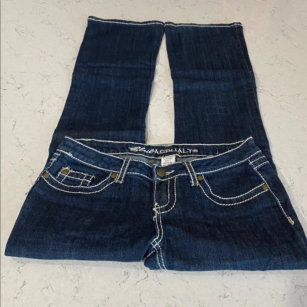 Classic Blue Asphalt Denim Jeans - Picture 3 of 9